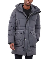 Michael Kors Men's Heavyweight Hooded Long Puffer Coat