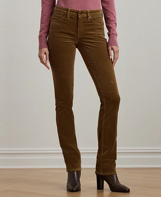 Lauren Ralph Stretch Corduroy Mid-Rise Straight Pants, Regular & Petite