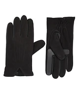 Isotoner Signature Men's Stretch Suede 3-Draw Touchscreen Gloves