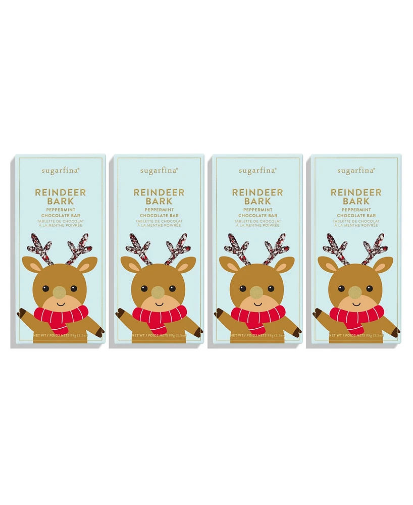 Sugarfina Reindeer Bark Chocolate Bar, 4 Pack