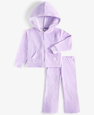 Epic Threads Toddler Girls Glitter Velour Bolt Hoodie & Pants, 2 Piece Set, Created for Macy's