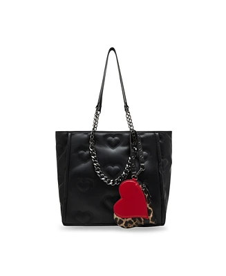 Betsey Johnson Heart Quilt Top Handle Tote