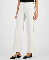 Jm Collection Women's Side-Seam-Embellished Wide-Leg Pants, Created for Macy's