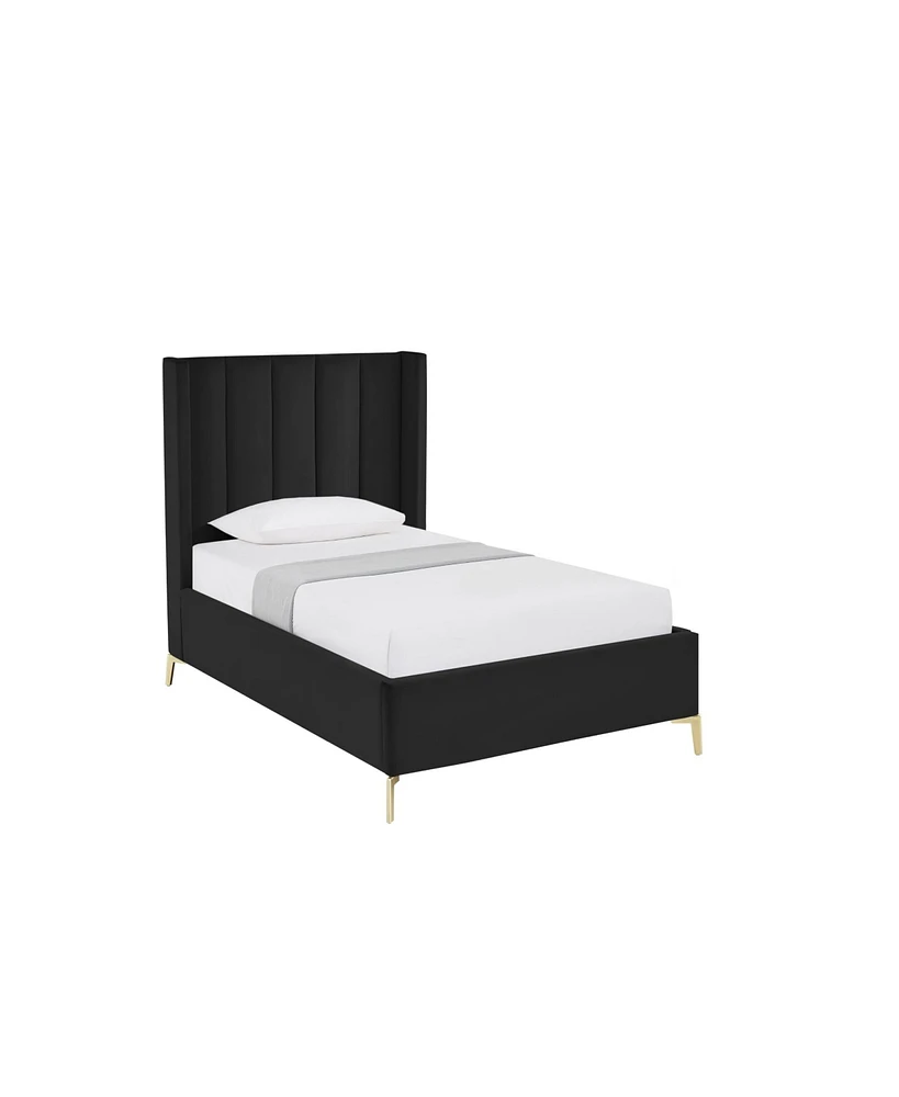 Inspired Home Keion Velvet Platform Bed Full