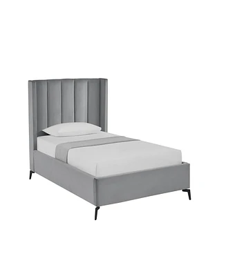 Inspired Home Keion Velvet Platform Bed Full
