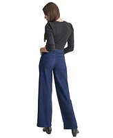 Dkny Jeans Women's High-Rise Wide-Leg Trouser