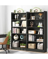 Tribesigns 72-inch Tall Bookcase, Modern 6-Tier Black Library Bookshelf with Storage Shelves, Large Open Bookcases Wood Shelving Unit for Bedroom Livi