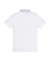 Hope & Henry Boys Organic Short Sleeve Jersey Polo with Seersucker Trim