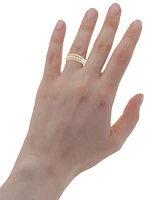 Wrapped Diamond Triple Row Stack Look Ring (1/4 ct. t.w.) in 10k Gold, Created for Macy's