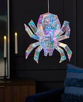 Seasonal Prismatic Iridescent Spider 13.78", Led Lights