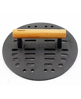 BergHOFF Neo 2pc Cast Iron 11" Grill Pan with Slotted Steak Press
