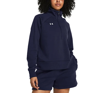 Under Armour Women's Rival Fleece Mock-Neck Half-Zip Sweatshirt