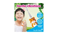 Brush-Baby WildOnes Tiger Kids Rechargeable Toothbrush Gift Set | Childrens Electric Toothbrush