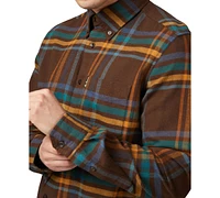 Ben Sherman Men's Regular-Fit Oversized Brushed Check Button-Down Shirt