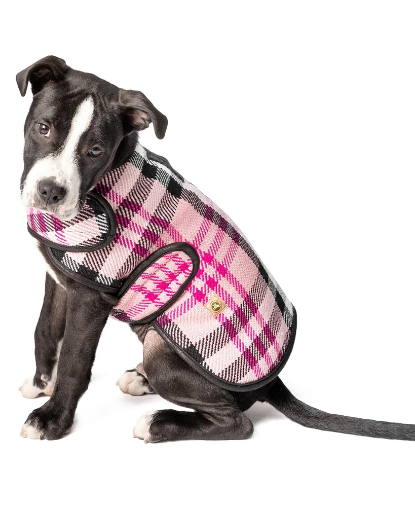 Chilly Dog L Pink Plaid Coat