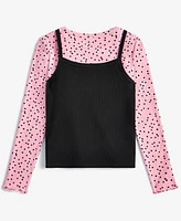 Epic Threads Little & Big Girls Dot-Print Layered-Look Long-Sleeve Top, Exclusively at Macy's