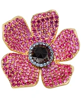 Kate Spade New York Gold-Tone Cubic Zirconia Flower Statement Ring