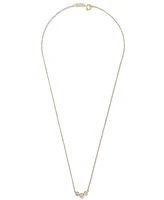 Wrapped Diamond Triple Bezel 17" Pendant Necklace (1/4 ct. t.w.) in 10k Gold, Created for Macy's