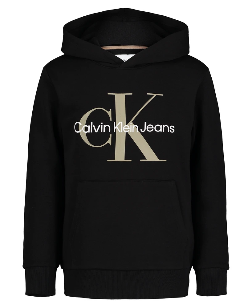 Calvin Klein Big Boys Old School Logo Pullover Hoodie