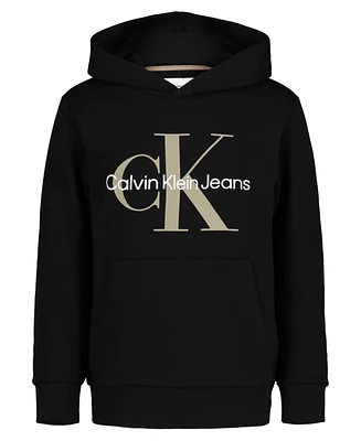 Calvin Klein Big Boys Old School Logo Pullover Soft Fleece Hoodie