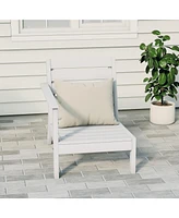 WestinTrends Outdoor Patio Hdpe Left Arm Facing Deep Seating Corner Chair