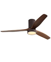 Sofucor 52" Ceiling Fan Low Profile with Lights