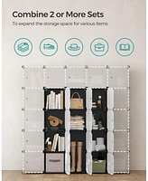 Slickblue Set of 16 Durable Plastic Storage Cubes for Versatile Organization and Space Saving