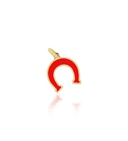 The Lovery Coral Horseshoe Charm 14K Gold 12 millimeters