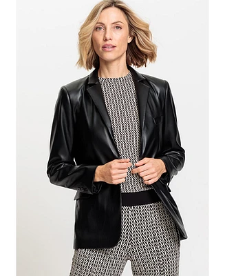 Olsen Women's Faux Leather Blazer