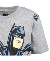 Dc Comics Toddler Boys Justice League Batman T-Shirt and French Terry Shorts Outfit Set to