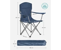 Slickblue Set of 2 Heavy Duty Folding Camping Chairs, 330 lb Capacity, Portable Outdoor Seating