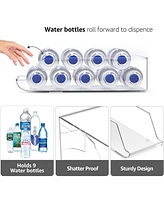 Sorbus Set of 2 Water Bottle Organizer Bins - Can and Bottle Holder Drink Dispenser - for Fridge, Pantry, Kitchen Organization and Storage