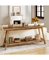 Tribesigns Farmhouse Console Entryway Table: 70.9 Inches All Wood Console Table for Entrance, 2 Tiers Narrow Long Behind Couch Sofa Table, Foyer Entry