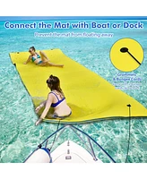 Vebreda 9' x 6' 3 Layer Floating Water Pad Foam Mat -Yellow