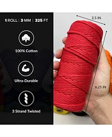 Hippie Crafter 100% Cotton Macrame 3mm Cord Pink