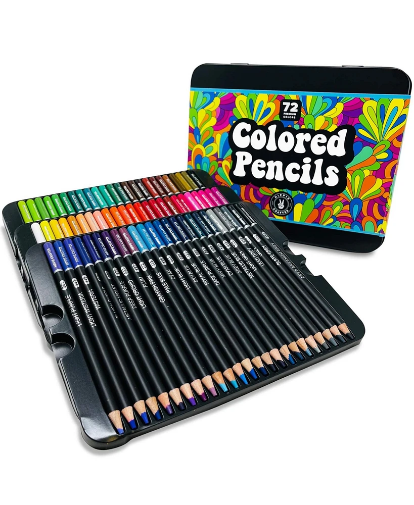 Hippie Crafter 72 Pc Professional Colored Pencils Set