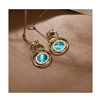 Sohi Women's Circular Drop Earrings