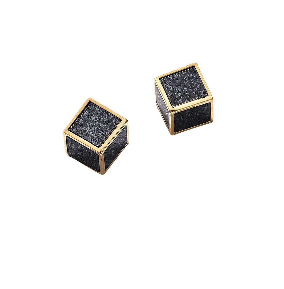 Sohi Women's Cube Stud Earrings