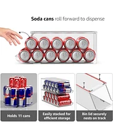 Sorbus Skinny Soda Can Organizer for Refrigerator - Slim Can Holder Drink Dispenser for Fridge