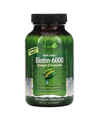 Irwin Naturals Biotin-6000 - 60 Liquid Soft