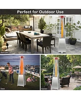 Sugift 42000 Btu Pyramid Patio Heater with Wheels