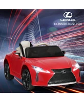 Gymax 12V Licensed Lexus LC500 Kids Ride On Car w/ MP3 Remote Control White