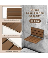 Skonyon Wall-Mounted Foldable Waterproof Hips Bathroom Bench