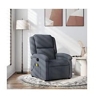 vidaXL Massage Recliner Chair Dark Velvet