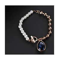 Sohi Women's Teardrop Charm Bracelet