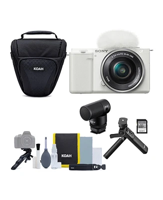 Sony Alpha Zv-E10 Aps-c Mirrorless (White) with 16-50mm Lens Content Creator Kit