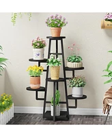 Tribesigns 7 Tier Plant Stand Indoor, Tall Shelf for Multiple Plants, Wooden Corner Pots Holder Rack Flower Planter Organizer