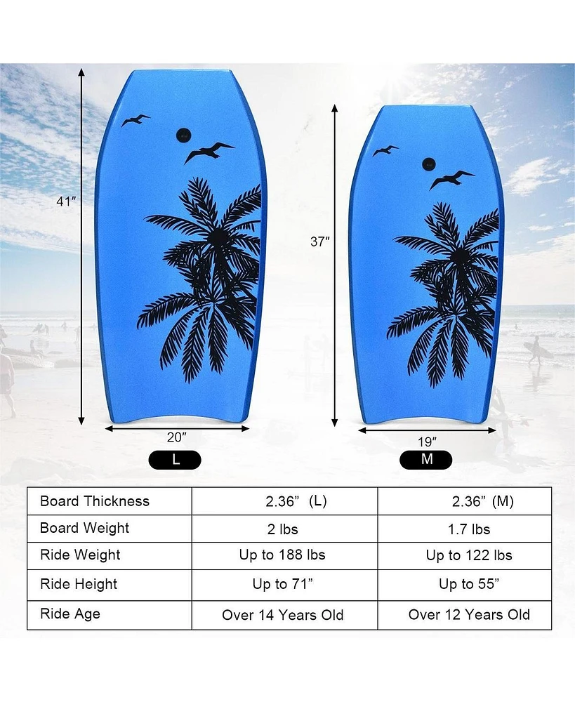 Vebreda Super Lightweight Bodyboard Surfing with Leash Eps Core Boarding-m
