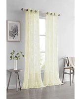 Dainty Home Stella Linen Look 76" W x 96" L Grommet Window Panel Set