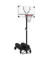 Soozier Foldable & Portable Basketball Hoop, Basketball Goal, 4.3-10.2'